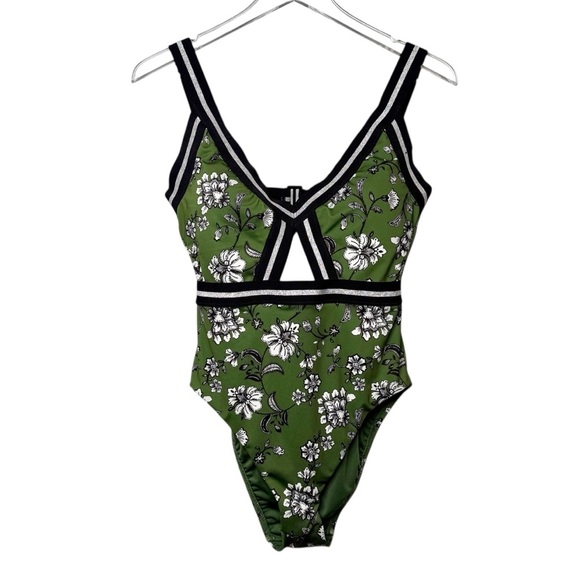 Sanctuary Balinese Beauty Green Cutout Women’s One Piece Swimsuit Sz S - Picture 1 of 11